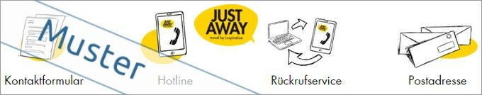 Kontaktoptionen von Just Away Kontaktoptionen von Just Away